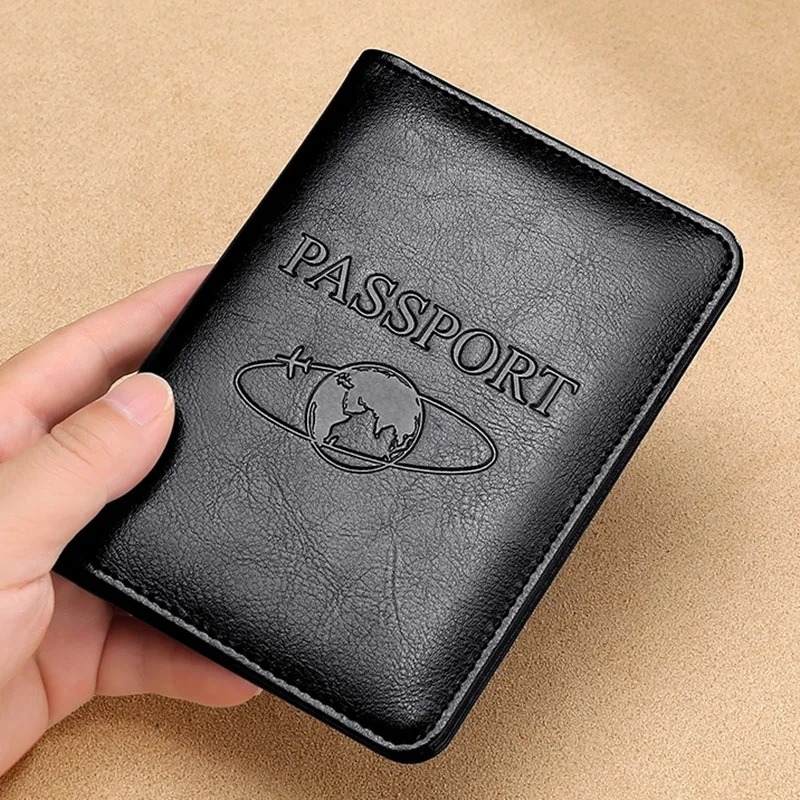 Travel Accessories Wallet - Funda de pasaporte de cuero genuino