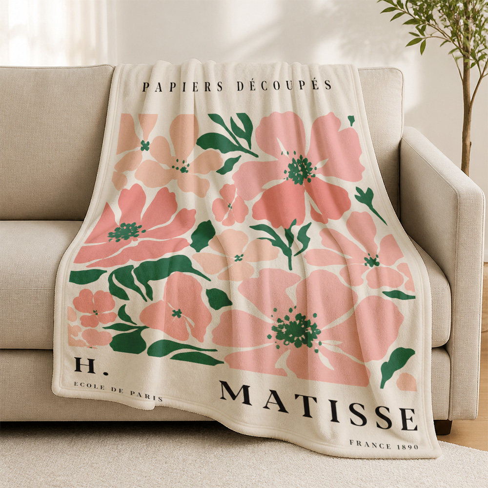 Travel Accessories Ideas - Manta Decorativa con Estampado Floral Parisino