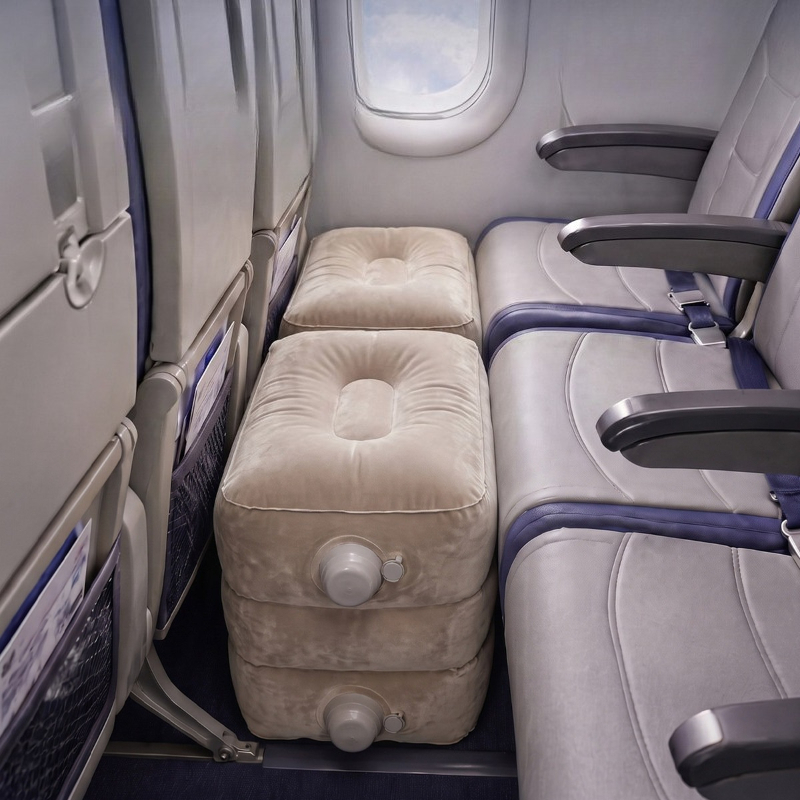 Travel Accessories Long Flight - Reposapiés Inflable para Vuelos de Larga