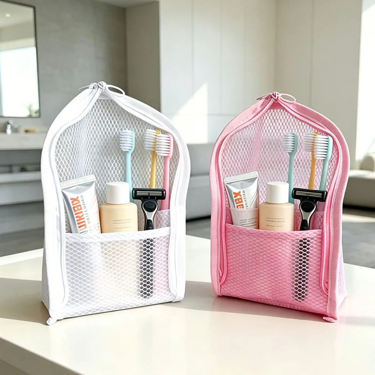 Travel Accessories Organizer Bag - Bolsa de Aseo de Malla Vertical
