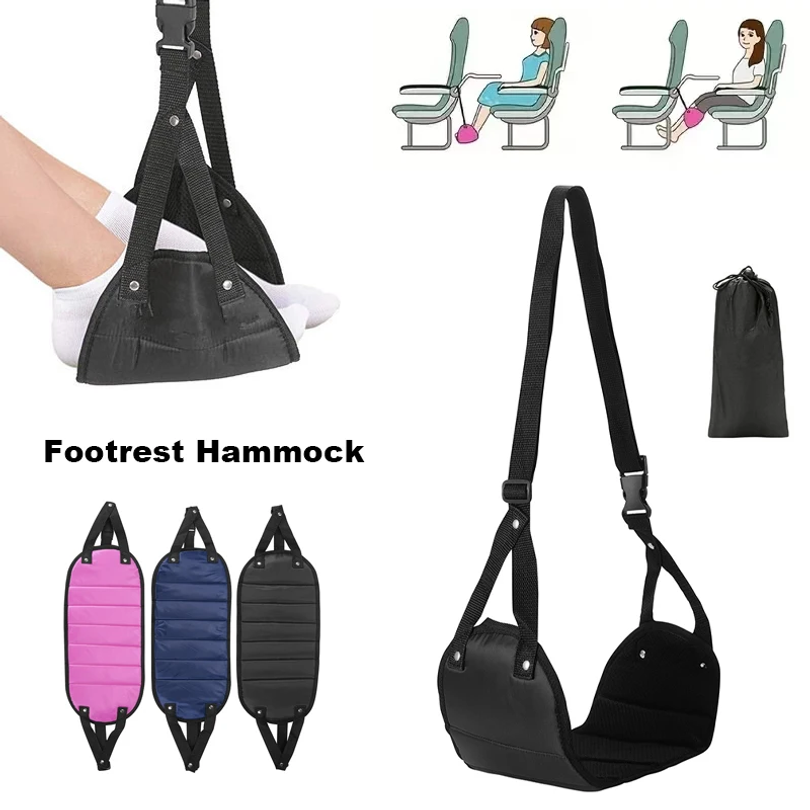 Travel Accessories Long Flight - Hamaca Portátil Ajustable para Reposapiés, Ideal