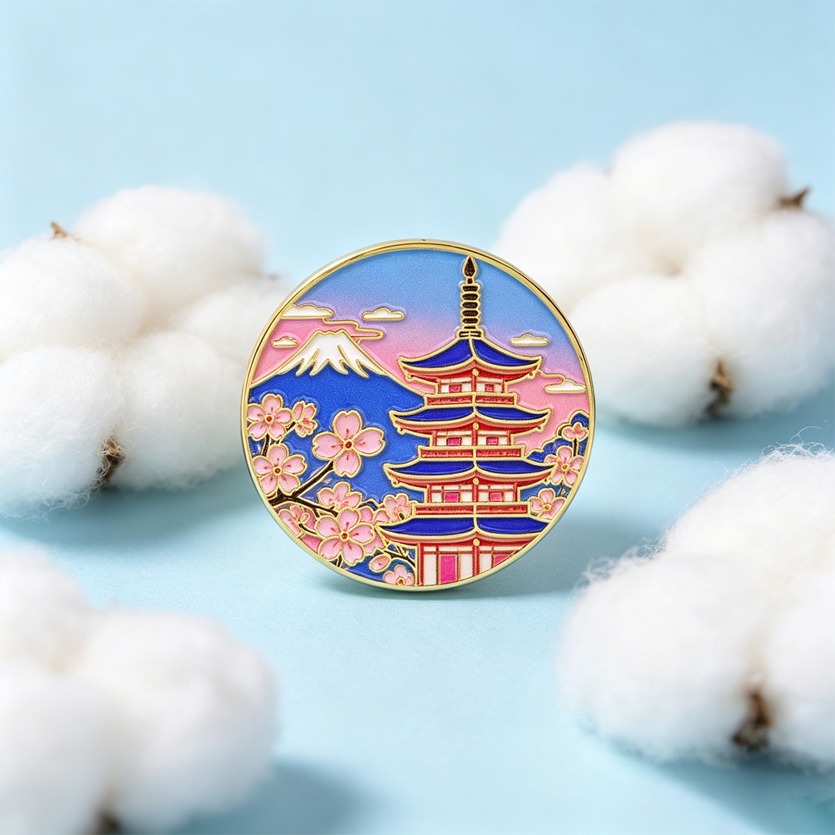 Pin Esmaltado de Flor de Cerez - Travel Accessories Jewelry reseña y precio