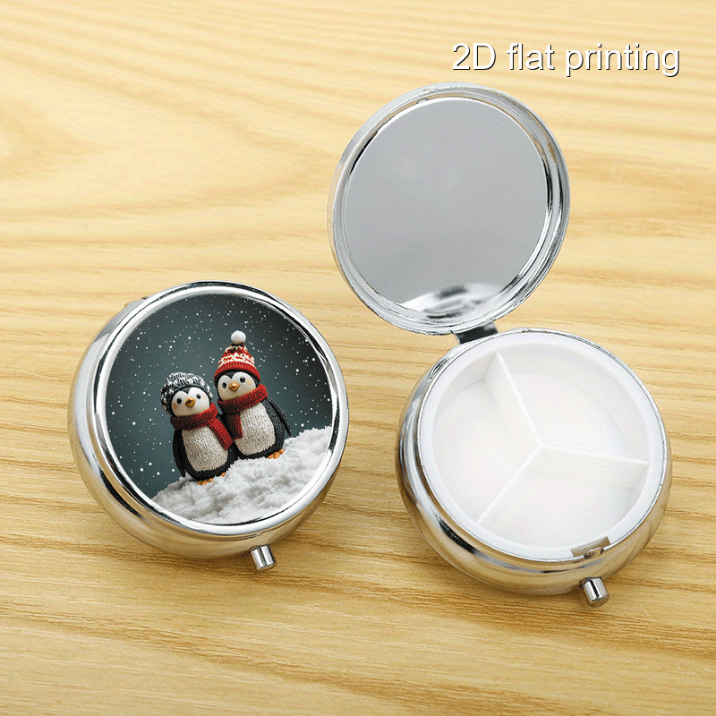 Caja redonda Winter Penguin co - Travel Accessories As Gifts reseña y precio