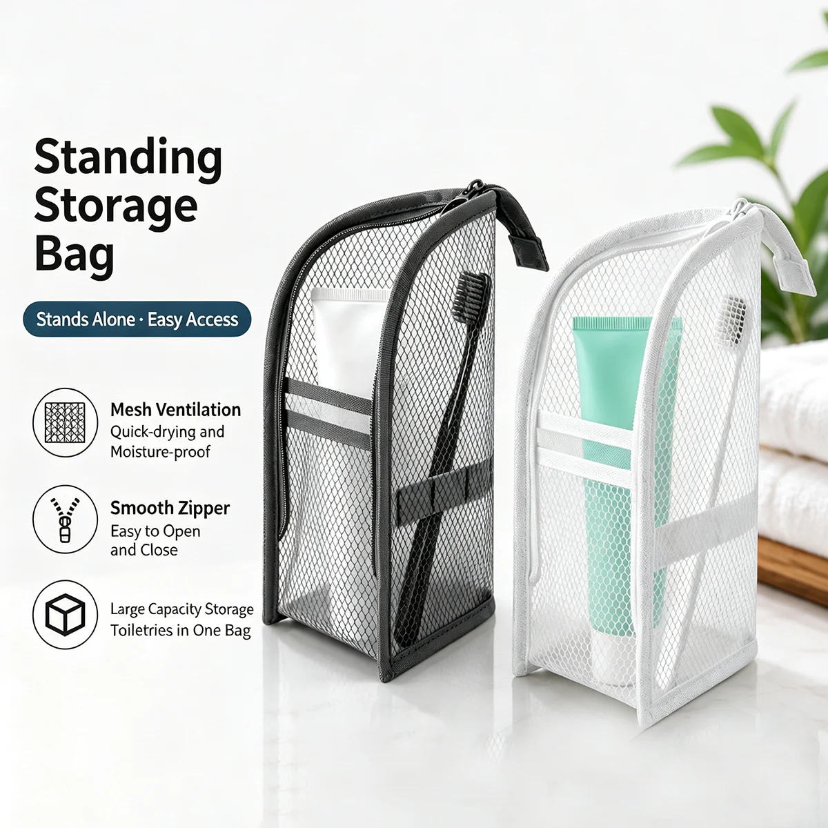 Bolsa de Aseo de Malla Vertica - Travel Accessories Organizer Bag reseña y precio
