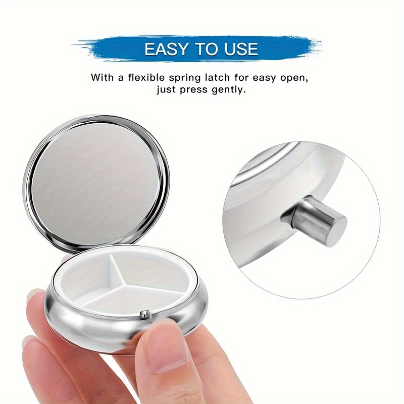 Un pastillero metálico redondo - Travel Accessories As Gifts reseña y precio