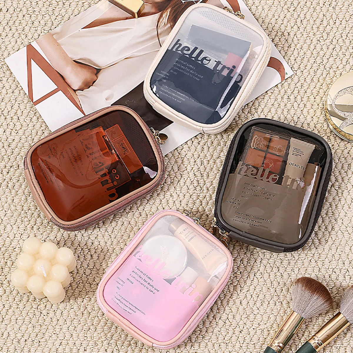 Bolsa de Maquillaje Transparen - Travel Accessories Organizer Bag reseña y precio